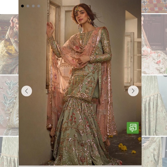 Original Mohsin Naveed Ranjha Zamrud Bridal Gharara - Picture 3 of 17